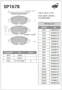 ������� ��������� ��������, �������� Sangsin Brake SP1678 SP1678 ����