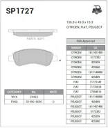 ������� ��������� ��������, ������ Sangsin Brake SP1727 SP1727 ����