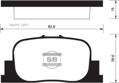 ������� ��������� Toyota Camry V20 2.2-3.0 96-01/Prius 03-09 ������ SP2042 Sangsin Brake SP2042 SP2042 ����