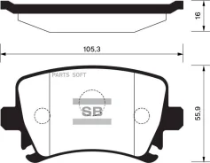 ������� ��������� �������� Audi A4/A6, VW Golf V, Skoda O�tavia 03 SP2099 Sangsin Brake SP2099 SP2099 ����