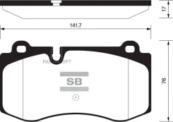 ������� ��������� �������� MB W221 3.5/5.0/6.0/3.2CDi 05 SP2195 Sangsin Brake SP2195 SP2195 ����
