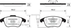 ������� ��������� �������� VW Tiguan 1.4L TSI 2.0L TFSI 07/09- Audi Q3 2.0L TFSI 11/06- Sangsin Brake SP2264 SP2264 ����