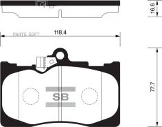 ������� ��������� �������� Lexus LS 430 00 SP2302 Sangsin Brake SP2302 SP2302 ����