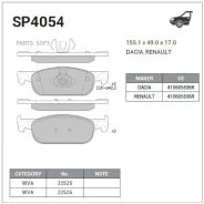 ������� ��������� Renault Logan 12- �����. SP4054 Sangsin Brake SP4054 SP4054 ����