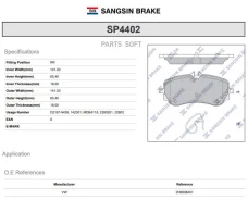 ������� ������ VW Crafter 16- SP4402 Sangsin Brake SP4402 SP4402 ����