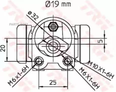 ������� ��������� ������ Renault Logan I LS0# LS1Y -14/02 Sandero I BS11 BS12 BS1Y -14/08 TRW BWD303 BWD303 ����