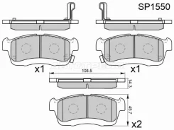 ������� ��������� HI-Q/Sangsin Brake SP1550, �������� SP1550 ����