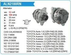 ��������� Toyota 1ZR,2ZR,12V 100A, Arius, Corolla 1.8, KR Krauf ALN2180RN ����