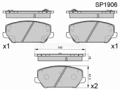 ������� ��������� HI-Q/Sangsin Brake SP1906, �������� SP1906 ����