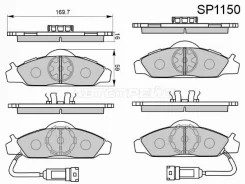 ������� ��������� HI-Q/Sangsin Brake SP1150, �������� SP1150 ����