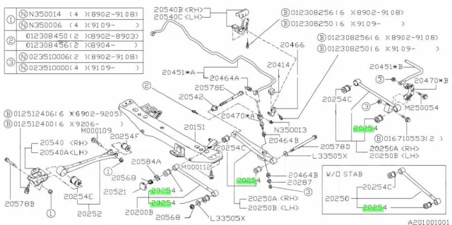����������� Subaru 20251AA000 20251AA000 ����