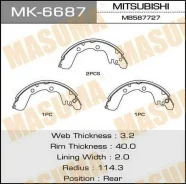 ������� ��������� ���������� MK-6687 ��� Mitsubishi ������ ������������� Masuma ����� MB587727 MB587728 MB587729 MB668336 MB668337 MB668338 K-6687 JBS...