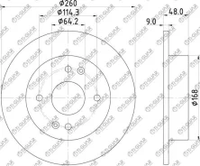 ���� ��������� /������ /TI-GUAR ��� Honda Accord 1997-2002 CL/CF; 260/9��; TG-42510-S0A-000; 42510S84A50 42510S84A52 Ti-Guar TG42510S0A000 ����
