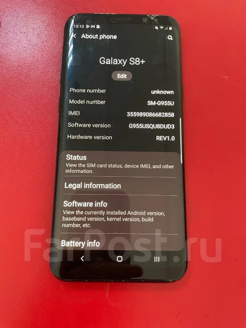 Samsung Galaxy S8+. �/�, 64 ��, ������, 3G, 4G LTE, Dual-SIM, NFC ����