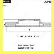 ���� ��������� ���. Advics D6F105B D6F105B ����