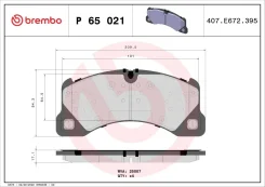 ������� �������� ��������! VW Touareg 3.2-3.6i/3.0-5.0TDi 05, Cayenne 4.5-4.8i 02 P65021 Brembo P65021 P65021 ����