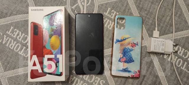 Смартфон Samsung Galaxy A51 4/64 ГБ, 64 гб, 6.50", красный, б/у, в ...