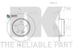 ���� ��������� Mercedes W204 180-200 07- ������ D 278��. NK 2033104 2033104 ����