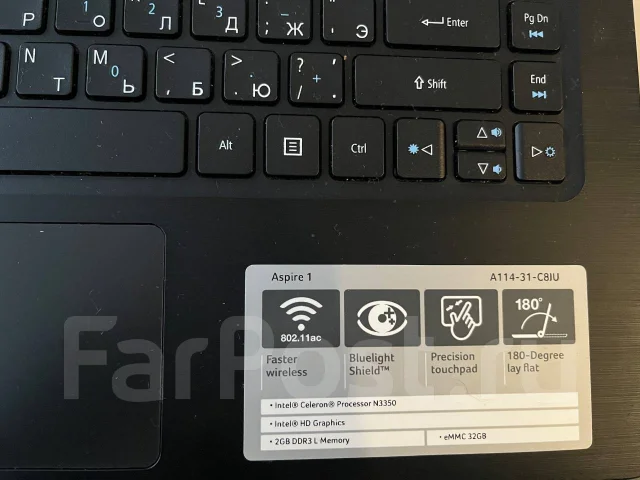 Acer Aspire 1 A111-31. 14", 1,1����, ��� 2048 ��, ���� 32���, WiFi: 1, Bluetooth: 1, ����������� �� 6��. ����