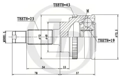���� ������� ABS SU017A43 SZ Swift 1.3 2/4WD 00- JCT0041A JCT0041A ����