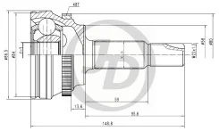 ���� Toyota Corolla 00-06 Alex Fielder 23x58x26 (������� ) JD JCT0060A JCT0060A ����