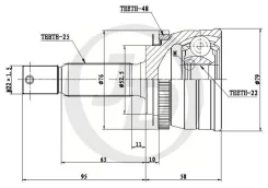 ���� Hyundai GETZ 2002-2011 RIO 2005-2011 Accent 2006-2011 22X52.5X25 (������� ) � ABS JD JCT0105A JCT0105A ����