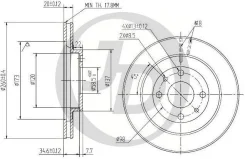 ���� ��������� �������� DF4107 (260x19,8) 4 ��� VAZ 2110-2112, Kalina, Priora JBD0001 JBD0001 ����