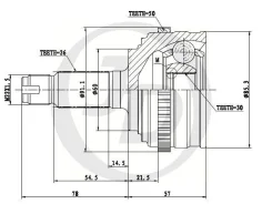 ���� ������� ABS HO055A50 HO CivicFerio ES2 4WD D15B 00-, ES3 D17A 00- JCT0011A JCT0011A ����