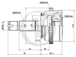 ���� ������� ABS HO061A50 HO Logo GA3 D13B [exc. HMM] 96-01 JCT0013A JCT0013A ����