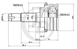 ���� ������� TO003 TO Starlet II (P7_, P8_, EP91) 84-99 JCT0042 JCT0042 ����