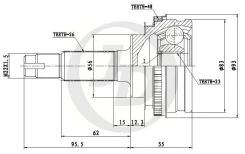 ���� ������� ABS TO010A48 TO Spacio 96-01, Corsa 90-99, Raum 97- JCT0047A JCT0047A ����