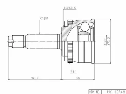 ���� ������� ABS, Made in Japan HY Accent 1.3/1.6 02- HY012A48 HY012A48 ����