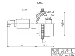 ���� ������� ABS, Made in Japan MZ 6/Atenza GGES, GG3 02- MA044A44 MA044A44 ����