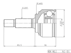 ���� �������, Made in Japan VAZ Largus 8V 12-; NI March Micra K12 03- NI091 NI091 ����