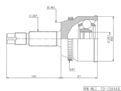 ���� ������� ABS, Made in Japan TO Camry (Thailand) ACV30 01- TO104A48 TO104A48 ����