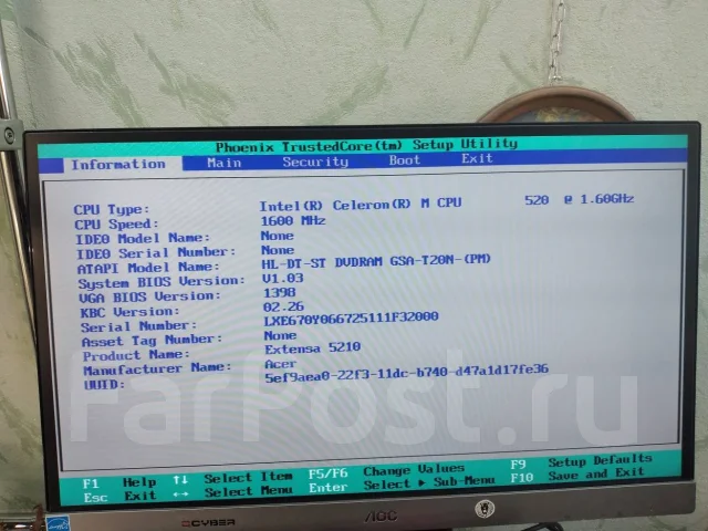 Acer. 15.4", 1,6����, ��� 2048 ��, ���� 1���, WiFi: 1 ����