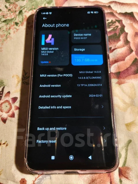 Xiaomi Poco X4 GT. �/�, 256 ��, �����, 3G, 4G LTE, Dual-SIM, NFC ����