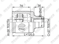 ���� ���������� /����� /TI-GUAR ��� Honda CR-V 1995-2001, HR-V 1999-2006, Civic Ferio 1996 /30*40*27; TG-IN4401L; (410048 HO610) 44310S10902 44310S109...