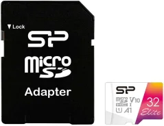 ����� ������ 32Gb MicroSDHC Silicon Power Class10 SP032GBSTHBV1V20SP + adapter ����