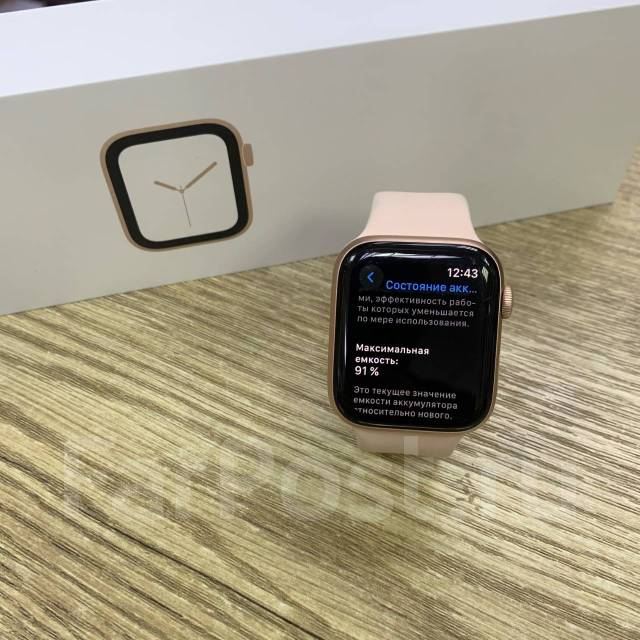 Apple Watch Series 4 GPS, 44mm Gold АКБ 91%.iStudio, умные часы, iOS, б ...