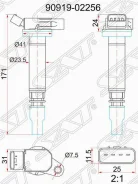 ������� ��������� ST-90919-02256 ��� Toyota ������������� SAT ����� 90919-02250 90919-02256 90919-A2003 90919-A2005 SPL-1059 ST-90919-02256 IGC119A ��...