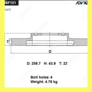 ���� ��������� ���. Advics B6F121B B6F121B ����