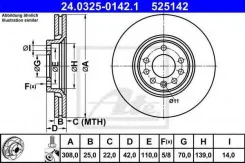 ���� ��������� �������� ������������� OPEL Astra H (2004-2009)/ Meriva (2003) � ����������� ���������������� [178ATE24032501421] 24032501421 ����