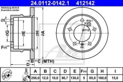 ���� ��������� ������ MB Sprinter 95/VW LT 96 258x12x5 [178ATE24011201421] 24011201421 ����