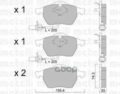 ������� ��������� �������� �������� AUDI A4 95/ A6 97/ Passat B6 156.3x74x20.3��/ ATE / � �������� [178Metelli2201813] 2201813 ����