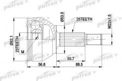 ���� �������� �������� FORD Focus I (1998-2004) 25x23x53 / 1.4-2.0/ 1.6 Rocam [178Patronpcv1354] PCV1354 ����
