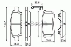 ������� ��������� ������ �������� �������� Mitsubishi Pajero 00 Akebono [178Bosch986494502] 986494502 ����