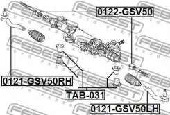����������� ������� ����� Toyota Camry CV3 (2001-2006) [178Febesttab031] TAB031 ����