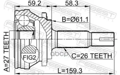 ���� �������� 27x70x26 | ����� ����/��� | Scion, Toyota, Lexusharrier, Hybrid ASU6, AVU65, ZSU6, ES350, 300H, 2 ASZ [178Febest0110ACA30] 0110ACA30 ���...