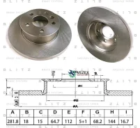 ���� ��������� VW Transporter/Syncro 90- �����. (���. 2 ��. ) Blitz BS0672 BS0672 ����